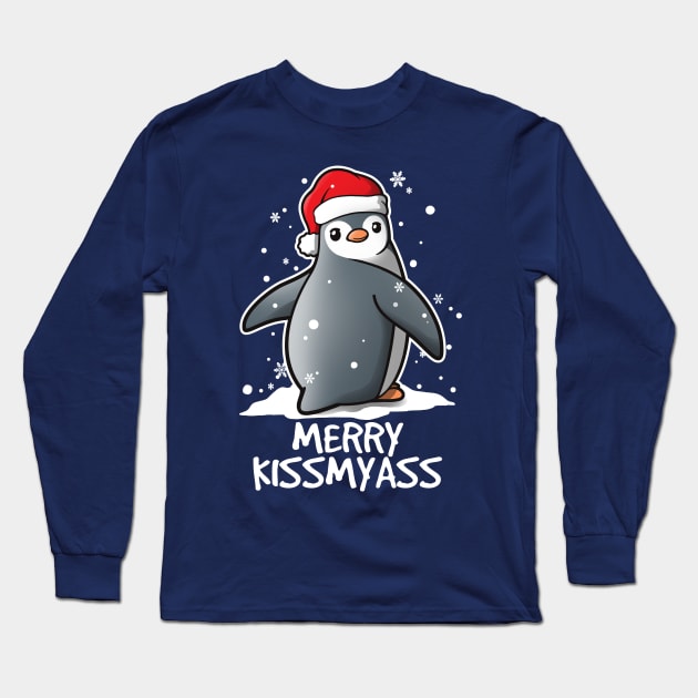 Penguin merry kissmyass Long Sleeve T-Shirt by NemiMakeit